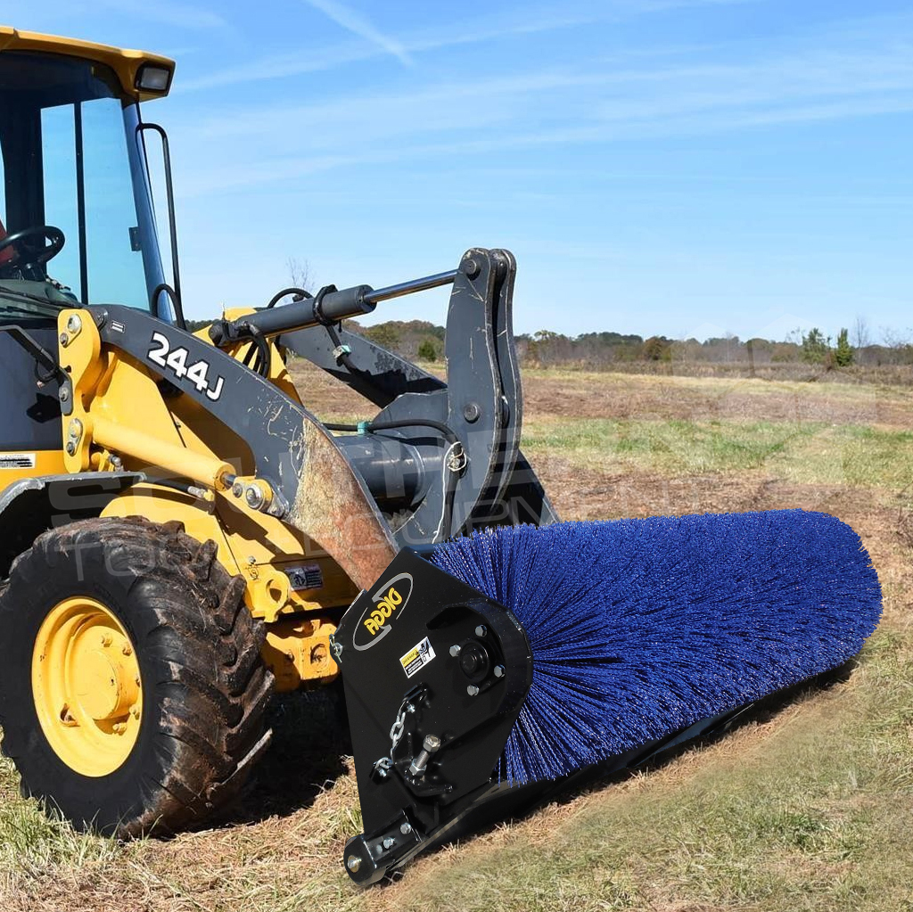 Digga 2000mm Open Wheel Loader Bucket Broom Sweeper Southern Tool Equipment Co 8074